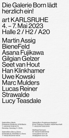 Galerie Born, zeitgenössische Kunst. Malerei, Zeichnung und Skulptur. 